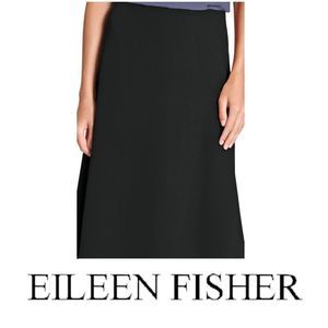 Eileen Fisher Silk Lightweight Classic Calf Length Skirt Size Small Quiet Luxury